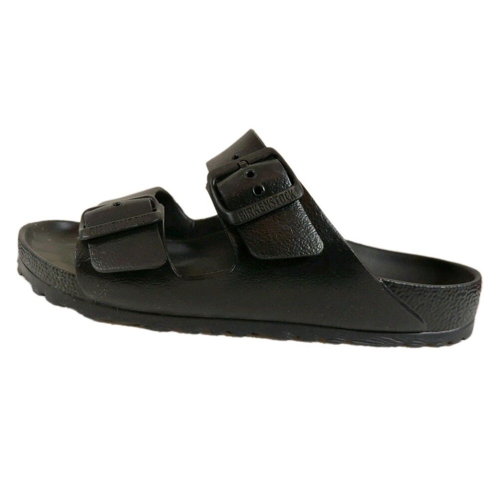 Birkenstock Women's Black Rubber Open Toe Slides Mules Sandals Size 38/7.5- 8